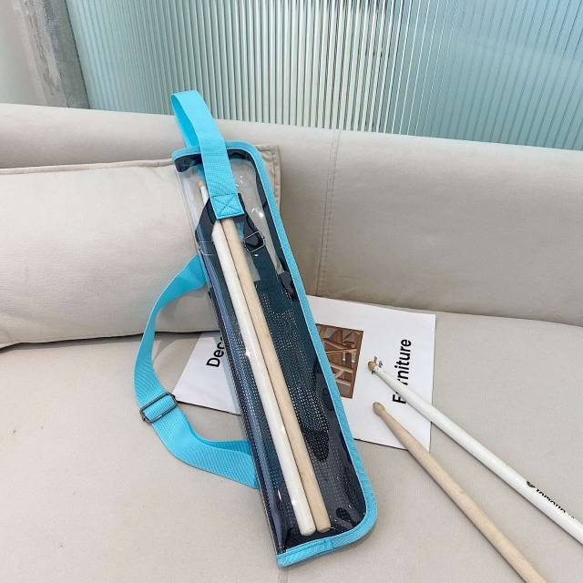 Promotion color transparent drum bars bangs bangs drumstick waterproof shoulders hand in hand hand in hand to lift 1 pair of drum hammer instrument bags