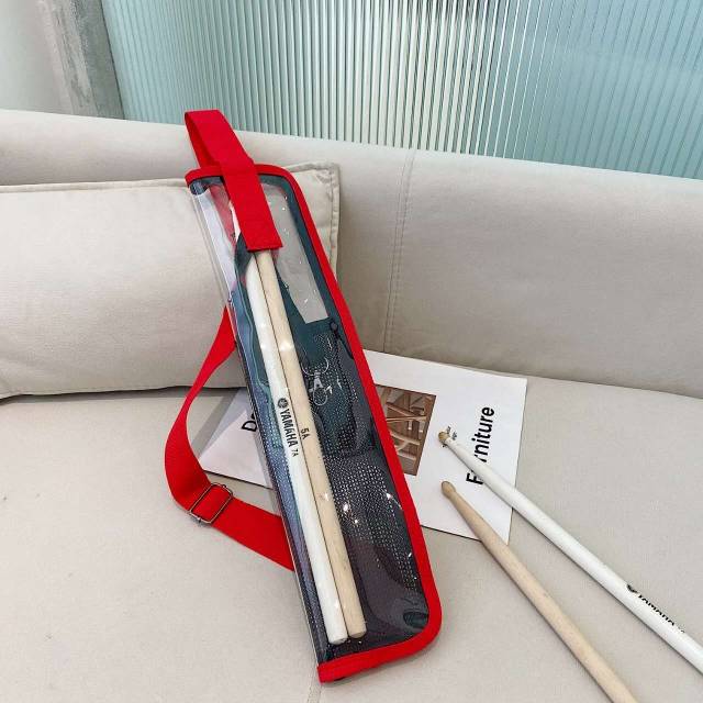Promotion color transparent drum bars bangs bangs drumstick waterproof shoulders hand in hand hand in hand to lift 1 pair of drum hammer instrument bags