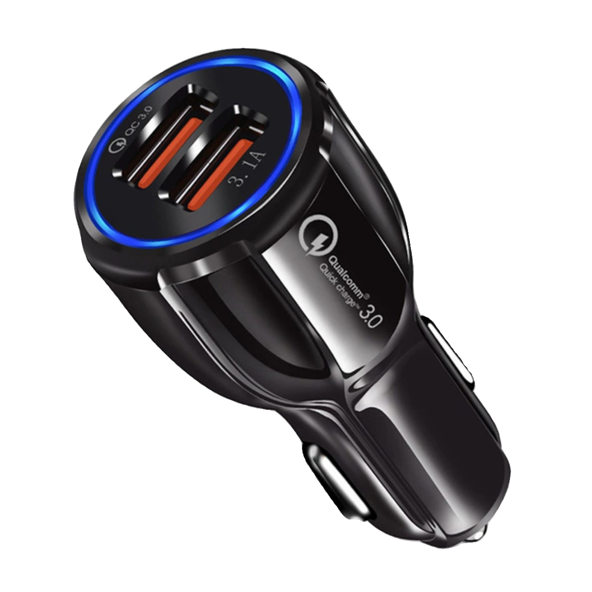 Bull -age car charging QC3.0+PD vehicle fast charging one drag two fast charging header dual SUB halo