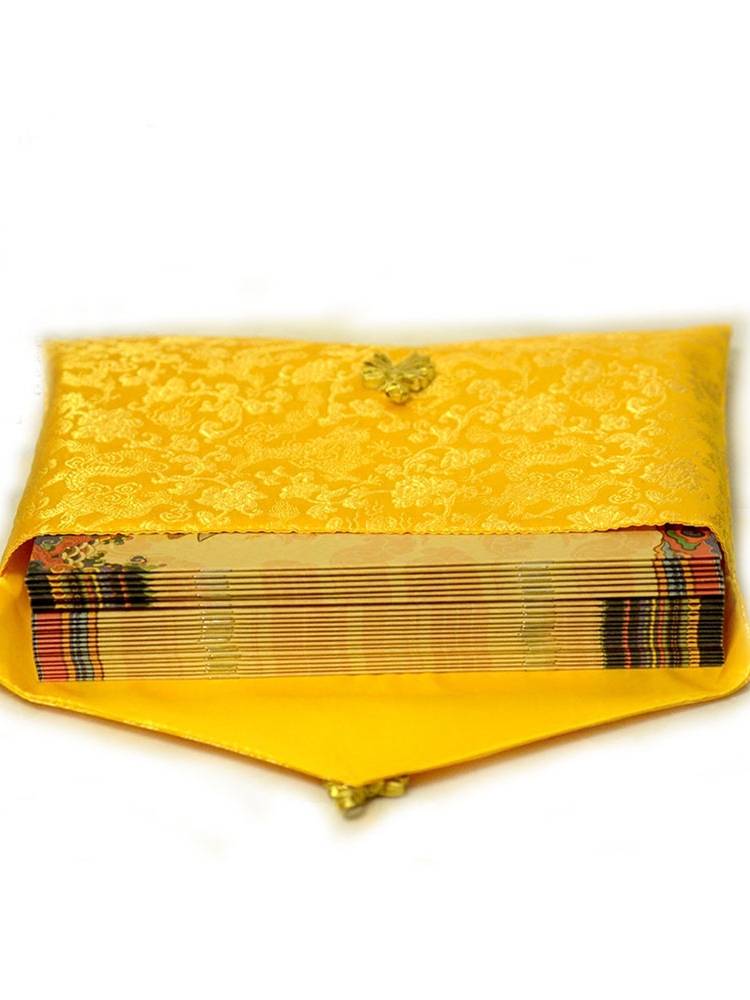 Book bag bags through bag bags, Tibetan pockets, high -end brocade brocade zippers large double -layer thickened creativity