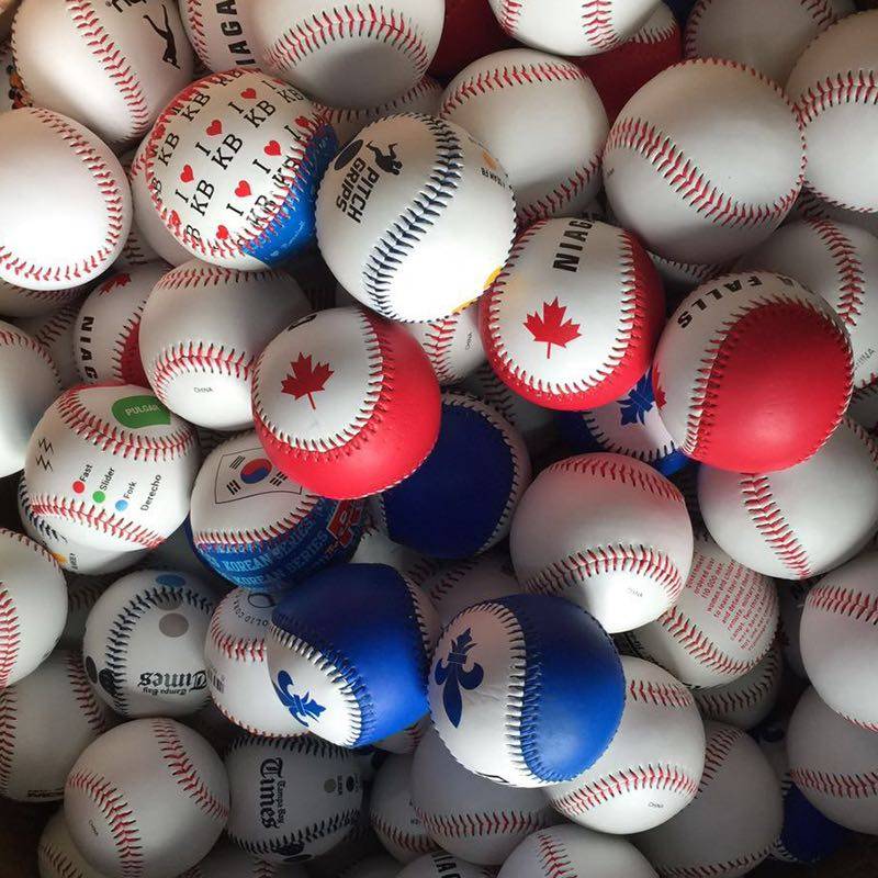 PVC hard baseball logo random