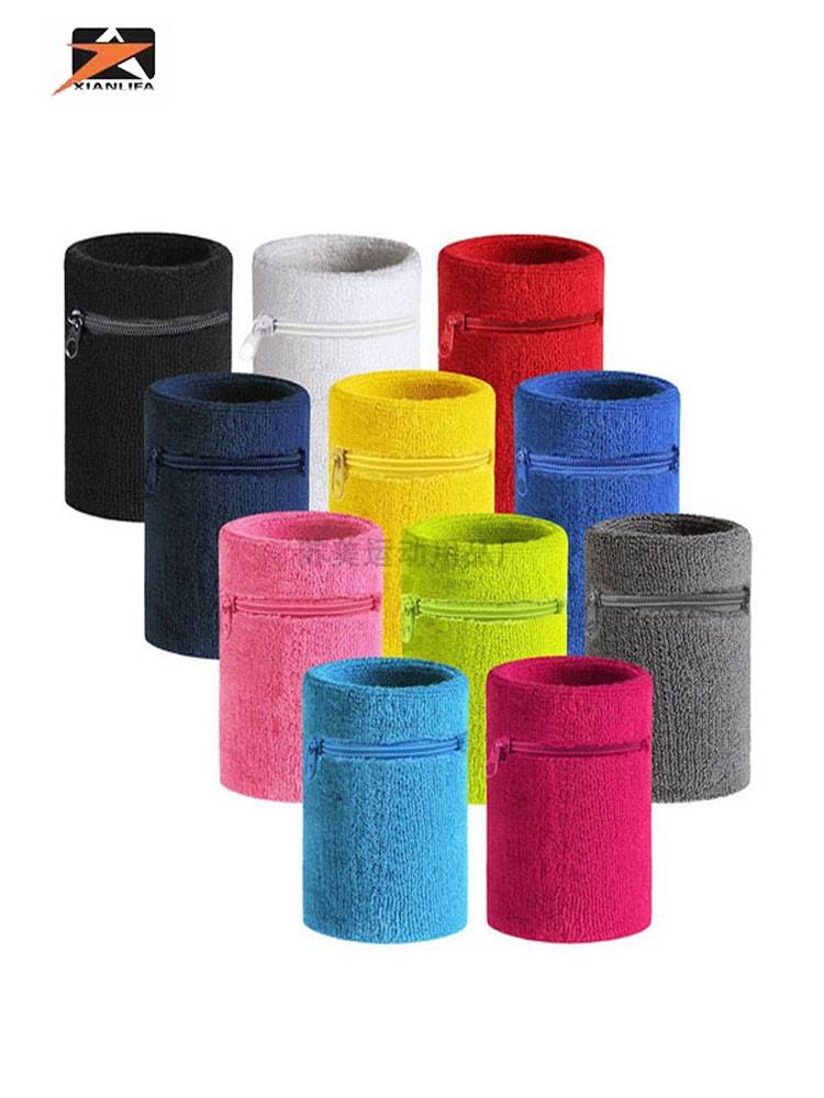 Wrist care men and women students sports fitness wrist Put the key zipper, the wrist care, wipe sweat, sweat, breathable and breathable