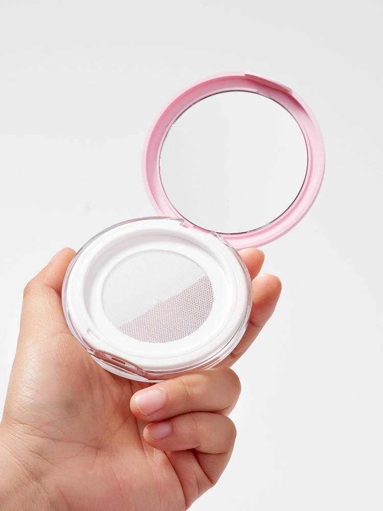 Xingdou ultra -thin loose powder box elastic net loose powder storage box container to send powder puff illustrator joint frying cat