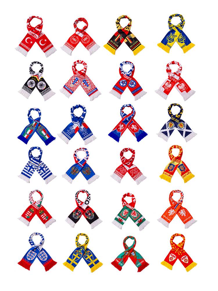 2024 German European Cup Scarf Souvenirs Football Decoration Gift Star Fans to help Weidao Gendaisy Paper Around