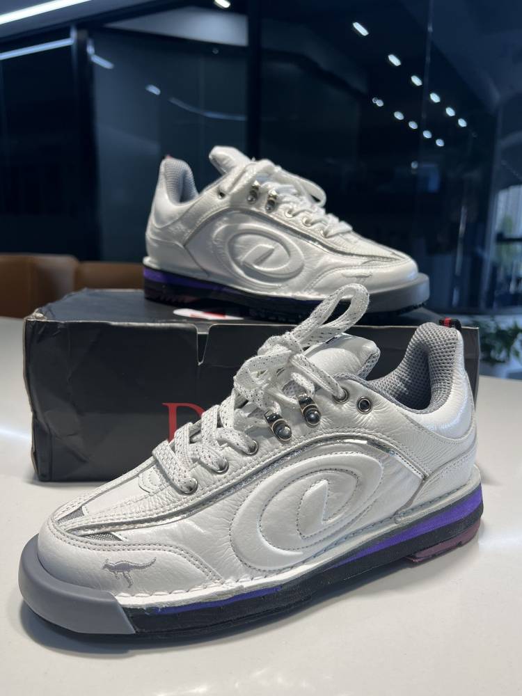 Purchasing model Korean direct hair dexter imported K.L kangaroo leather special bowling sneakers left and right foot shoes swap
