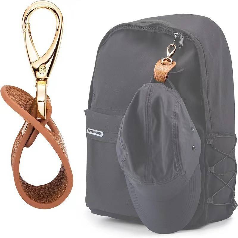 Outdoor Travel Hat Filled Scarf buckle Pu leather handbag cap