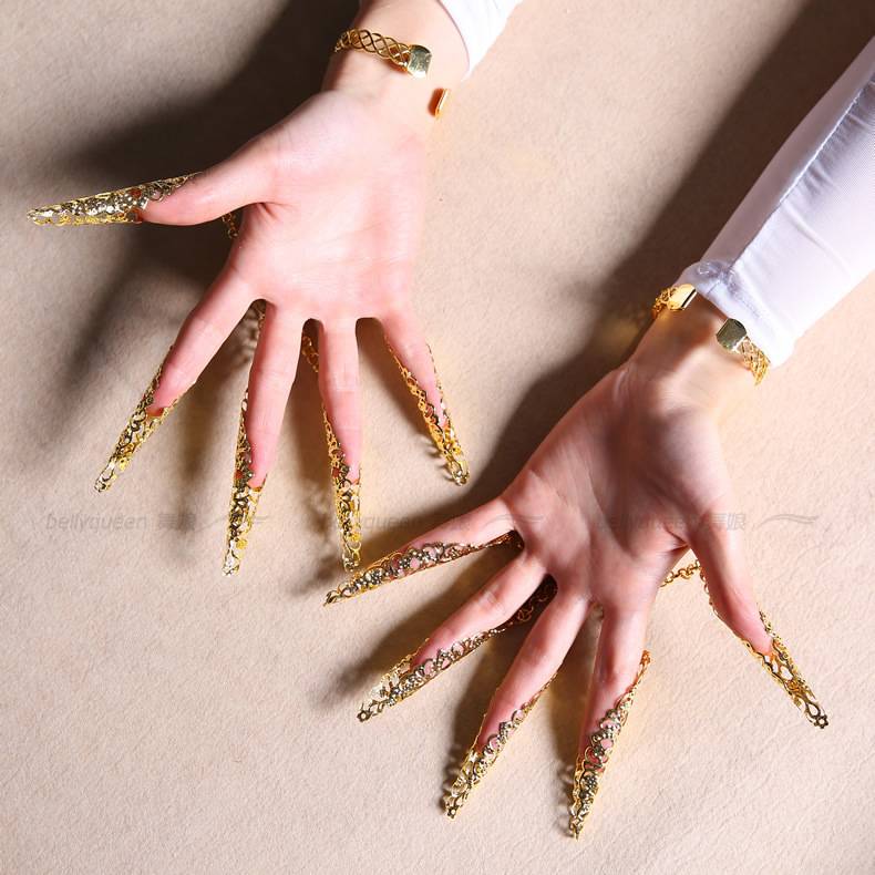 Free shipping belly dance bracelet Indian dance jewelry hand accessories long nail children's version thousand hands Guanyin hand accessories