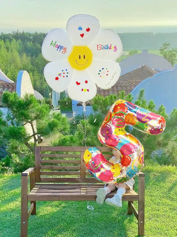 Super-sized, colored, digital balloon boys' and girls' birthday party