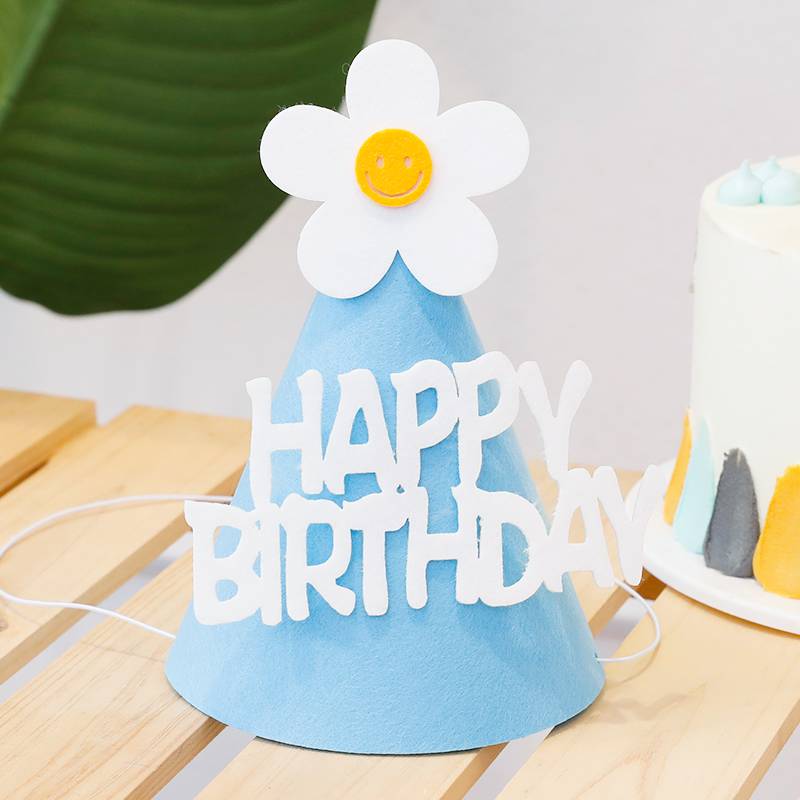 Blue Daisy Birth Hat
