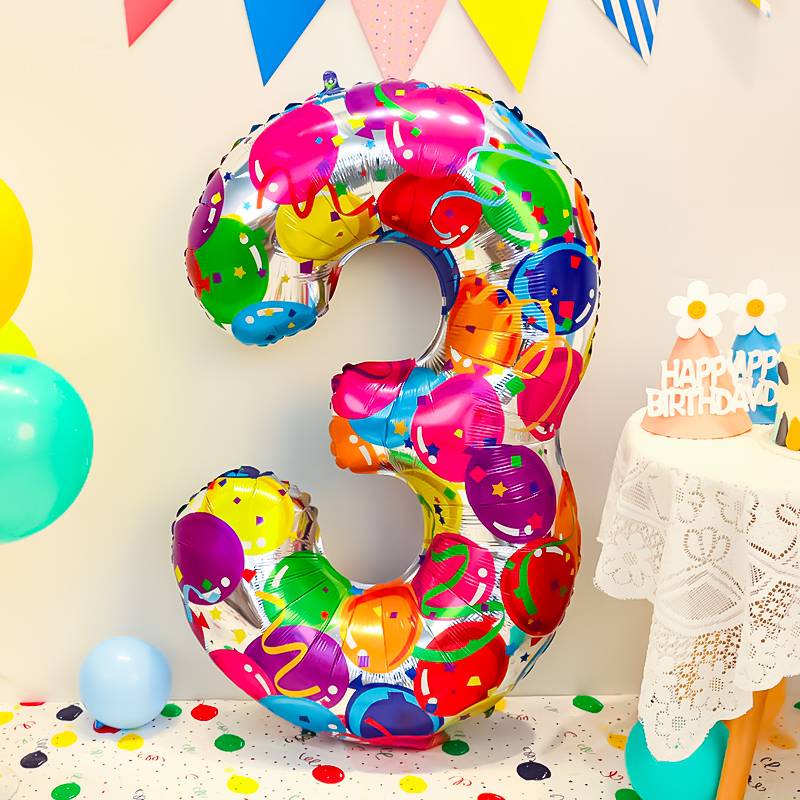 40 -inch colorful color balloon 3 [Taking 2 to get a punching tube]