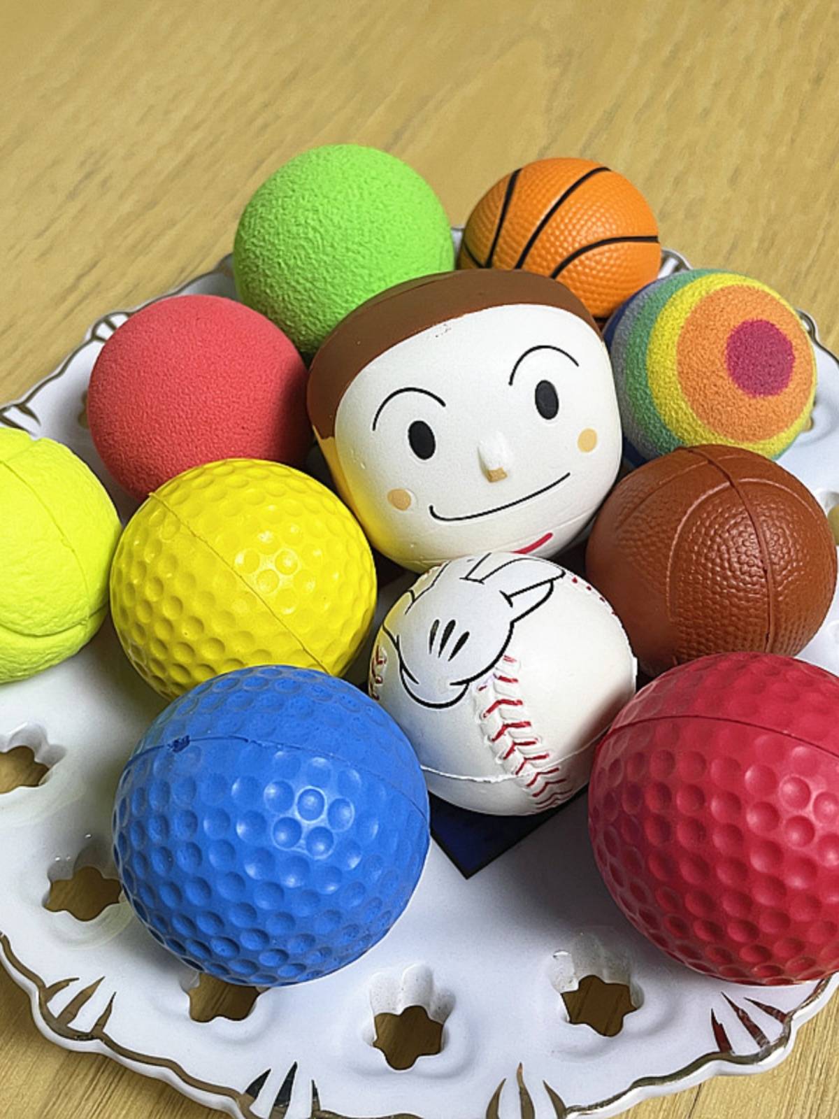 Outer single bulk PU bubble solid golf baseball blue ball football and other environmentally friendly tasteless decompression micro flaws