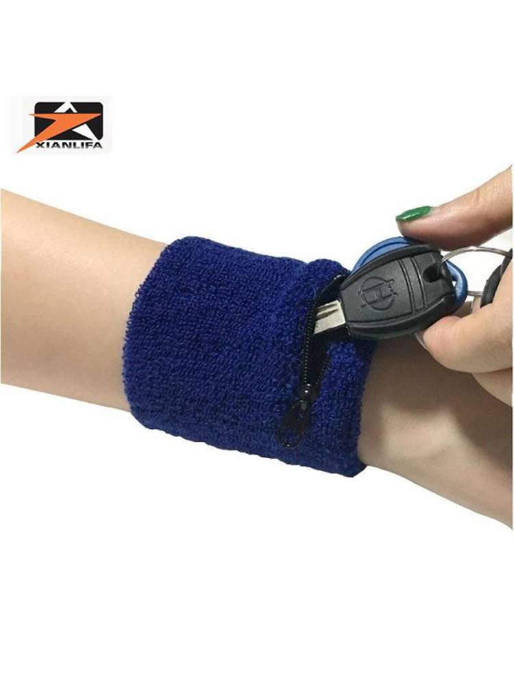Wristband zipper rainbow sports football sweat absorption and pocket key male and female student volleyball fitness yoga rubbing basketball