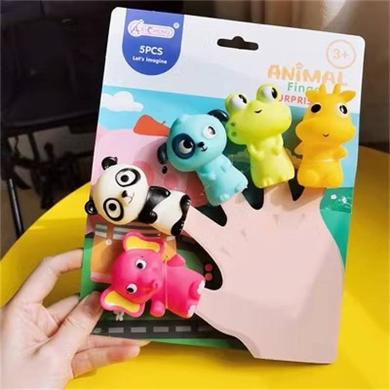 Panda frog finger puppet