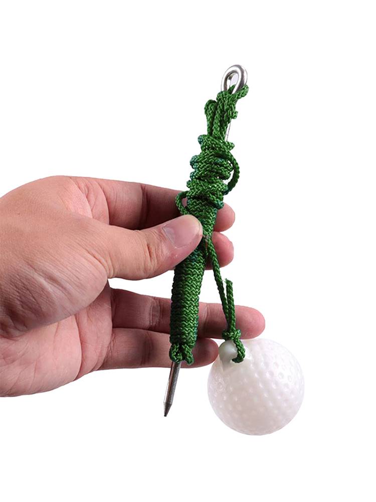 Golf rope ball spin-off practice, first cut-in-the-ball practice