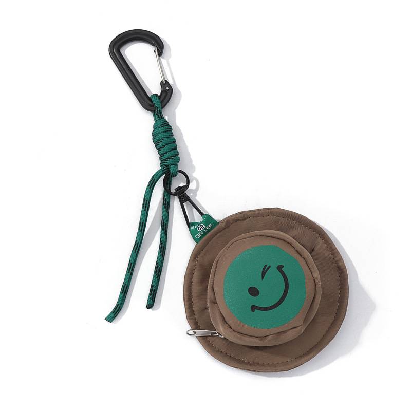 Khaki smiley bag