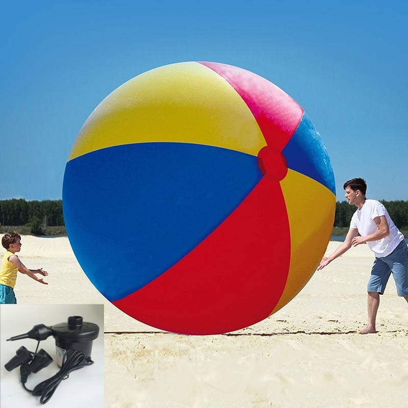 Red, yellow and blue beach balls thick -100cm (including inflatable pump)