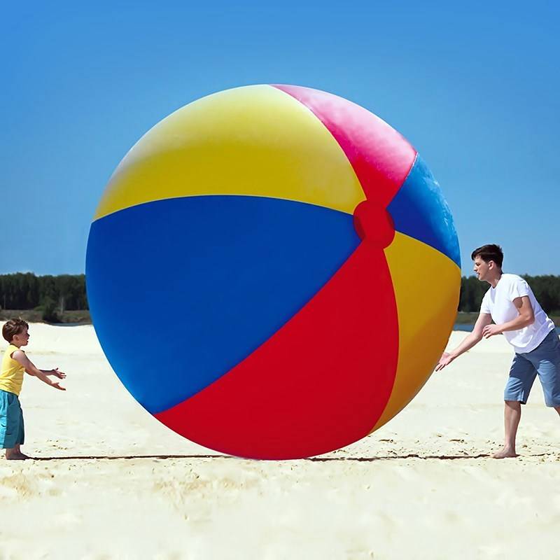 Red, yellow and blue beach ball thick -100cm (excluding air pump)