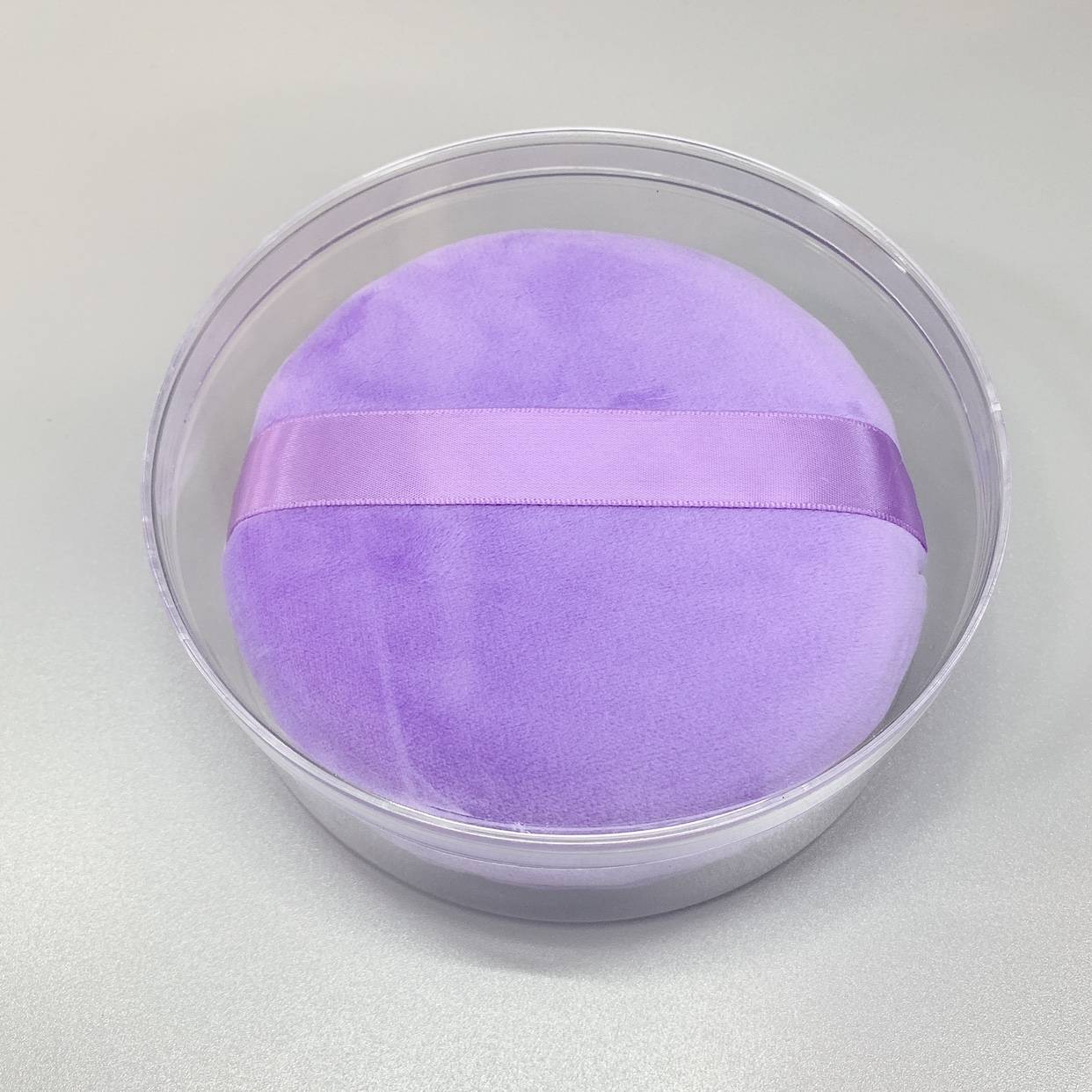 Bring a storage box purple oversized powder puff 13 cm