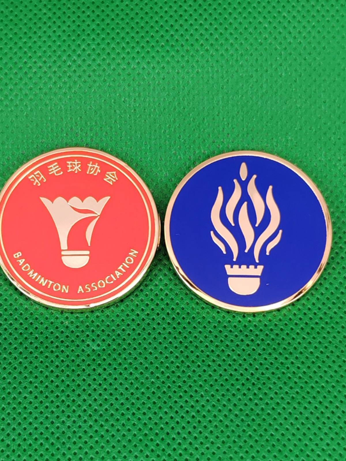 Badminton Picking Bidder Enamel Enamel Football Selection Currency Round Games Sports Teacher Examination Proper Equipment Equipment