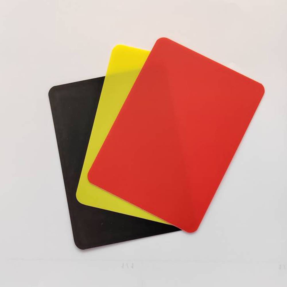 2 pieces of PVC red, yellow and black (6 in total)
