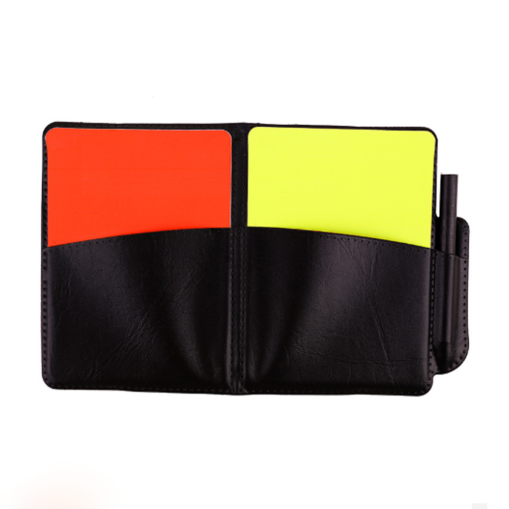 Red and yellow card set x1+record paper X4+pen x1+red yellow card X1