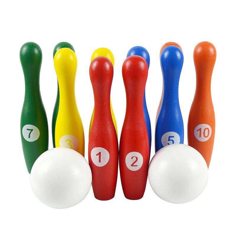 Children's bowling ball toy wooden large set boys and girls indoor outdoor parent -child kindergarten game props