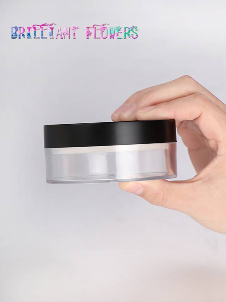 Large honey powder fixed makeup box, high -end big -name big brand with long plush powder puff portable small loose powder box empty box loose powder