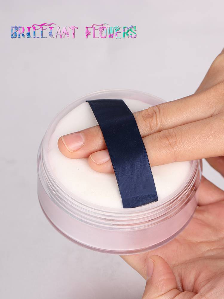 Large honey powder fixed makeup box, high -end big -name big brand with long plush powder puff portable small loose powder box empty box loose powder