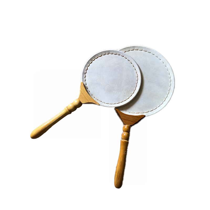 Taiwan imported cowhide fan, drum temple, Buddhist device man handling hand drum manufacturer direct sales