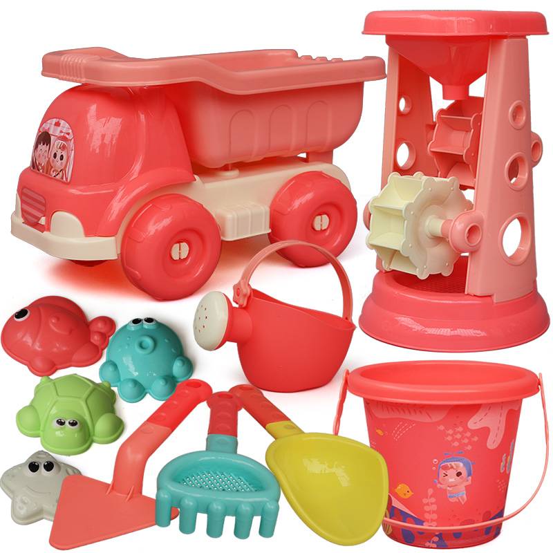 11 thick pink beach toys