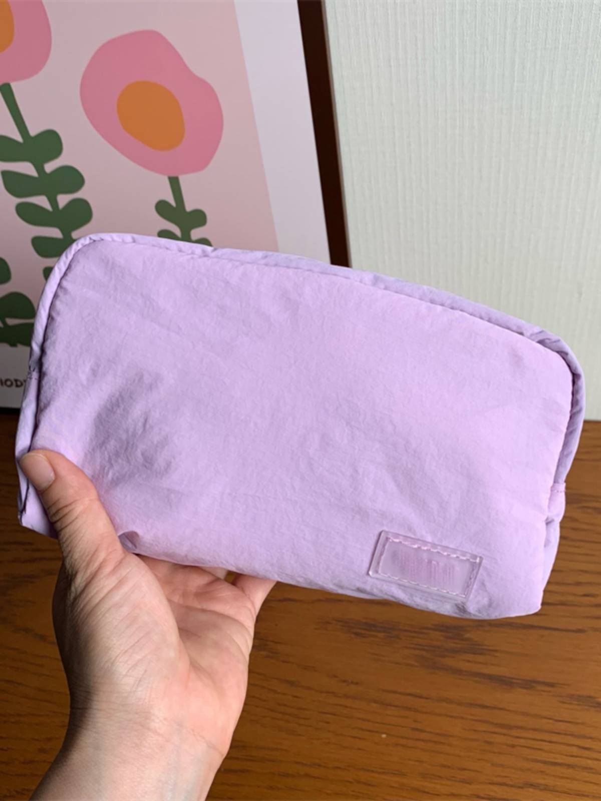 Pick up the leak ~ Spain to withdraw the cabinet!Original makeup bag pen bag storage bag makeup bag pure color stationery bag soft cotton