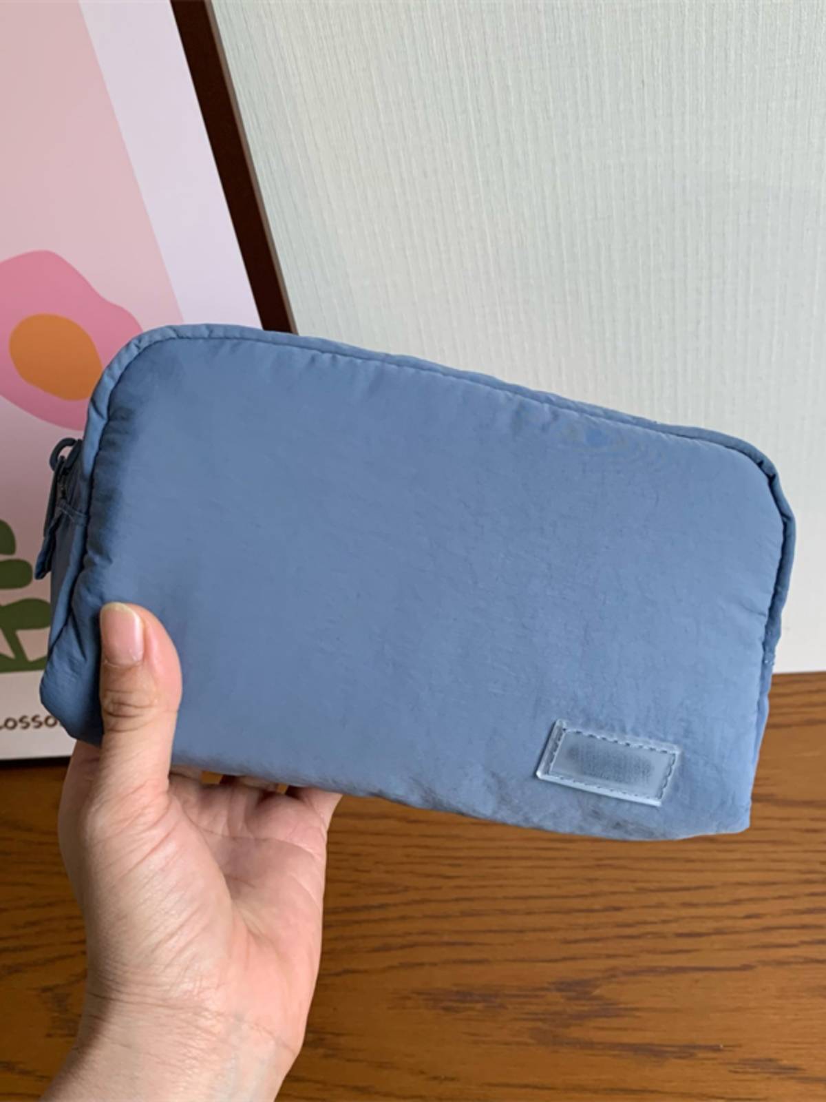 Pick up the leak ~ Spain to withdraw the cabinet!Original makeup bag pen bag storage bag makeup bag pure color stationery bag soft cotton