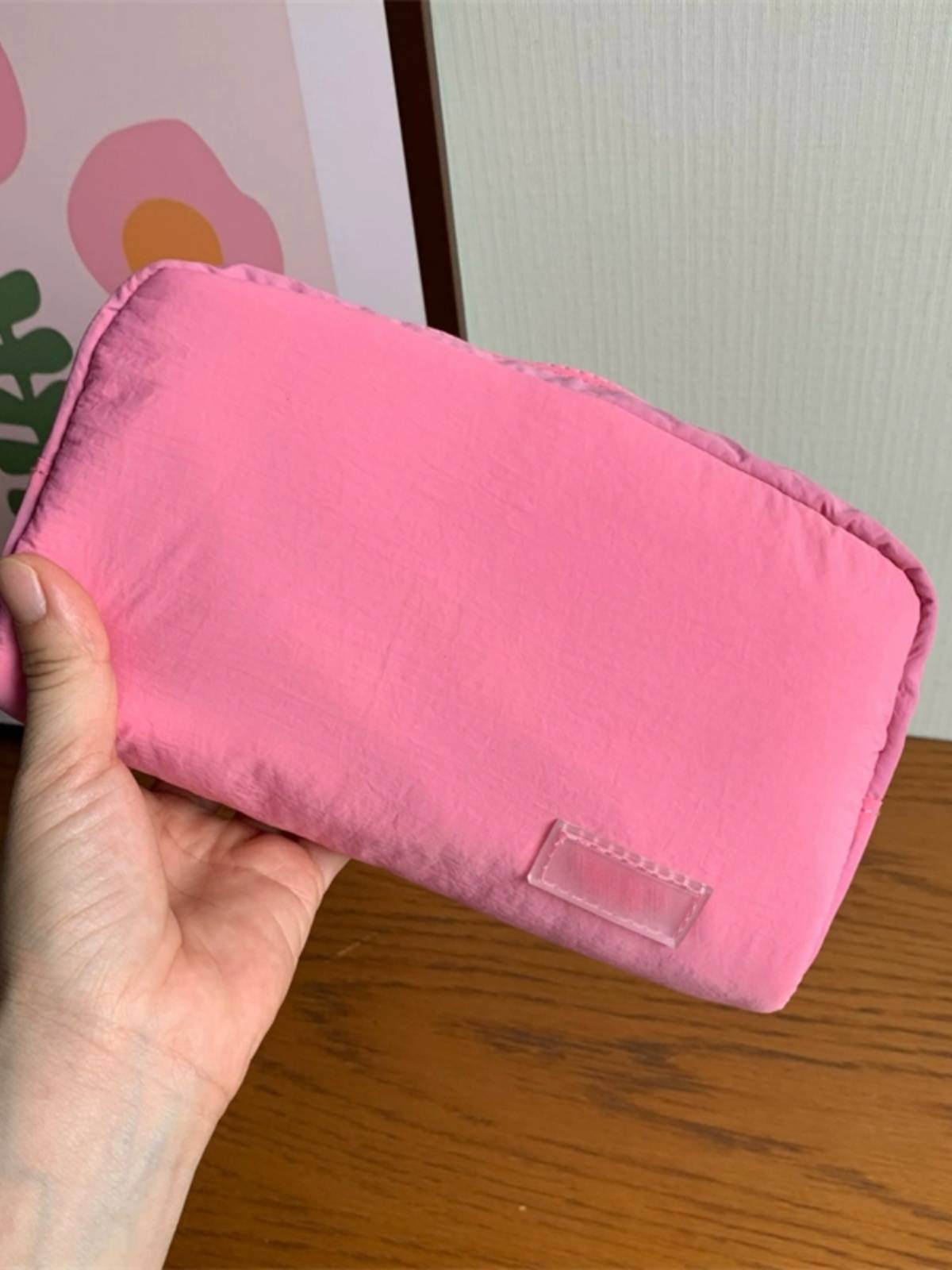 Pick up the leak ~ Spain to withdraw the cabinet!Original makeup bag pen bag storage bag makeup bag pure color stationery bag soft cotton