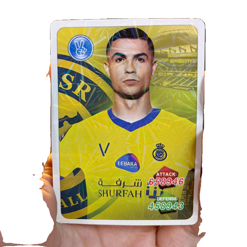 European Cup 2024 Football Star Card Card Laser Flash Card Blot C Ronali Mimi Bay Blind Box Version Collection Card
