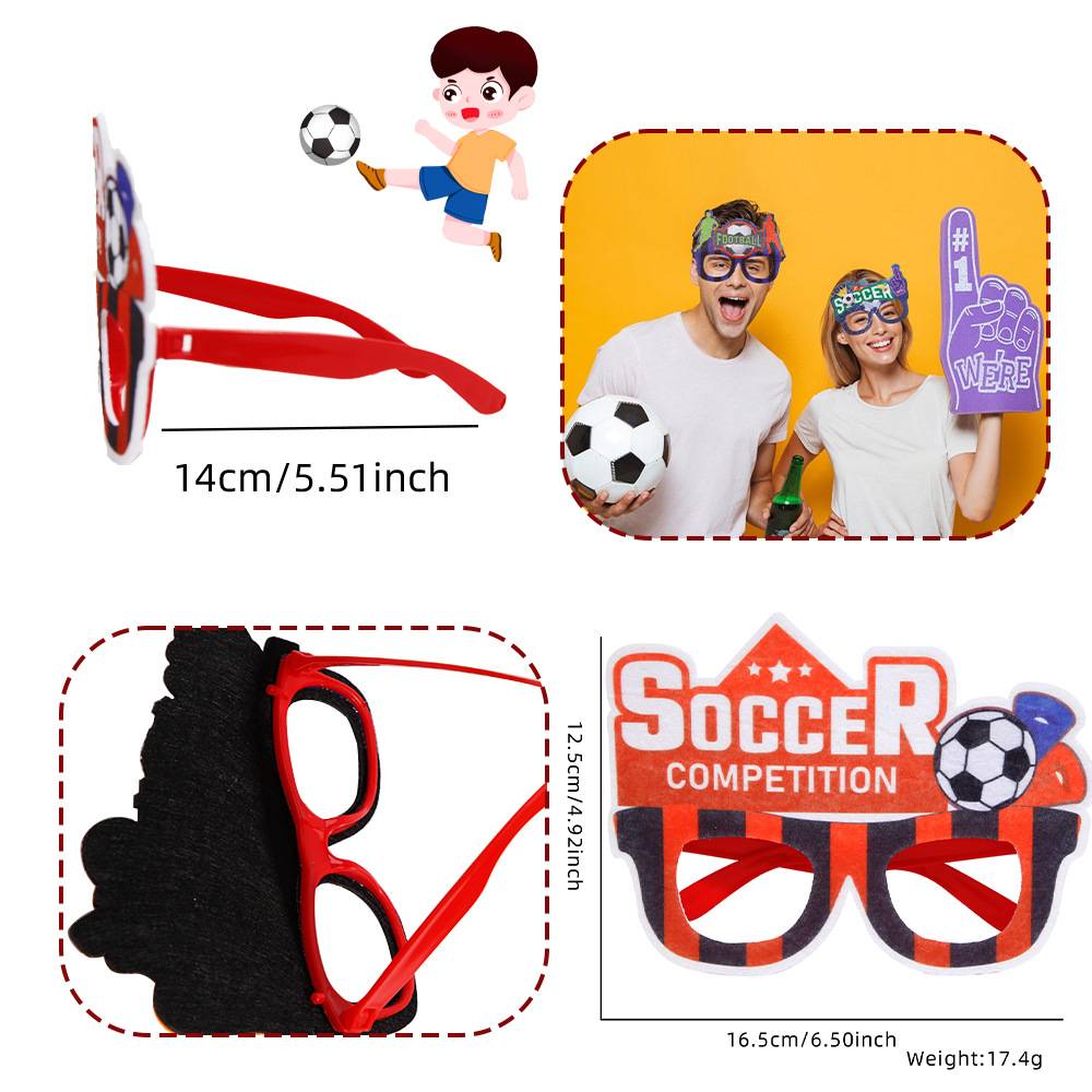 World Cup Kindergarten Fan Glasses Glasses Corporal Photo Games atmosphere props decorative bar party hoop