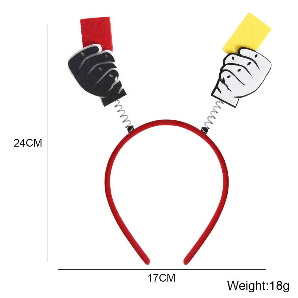 Red card yellow card hair hoop