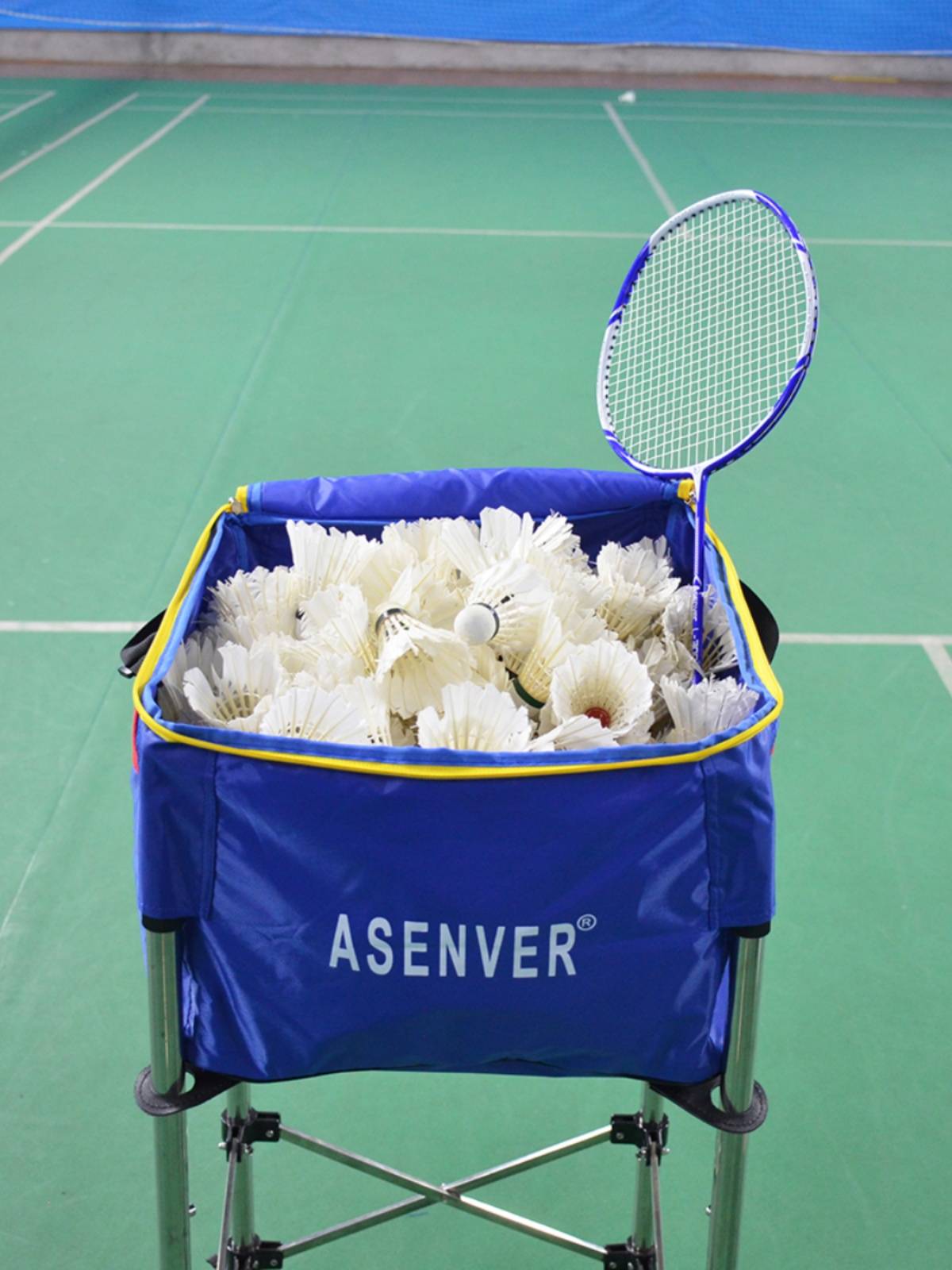 Eisenwei's badminton trainer mobile multi -ball training basket pickuper multi -ball car collection ball box