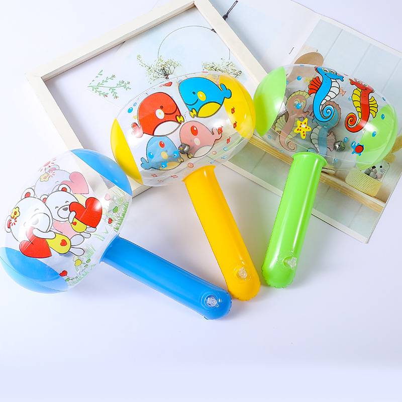Inflatable little hammer children can knock on the hammer and squeeze the bell to push the small gift toys festivals