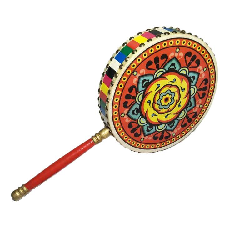 Cowhide Reba Drum Handicular Drum Drum Performing Drums Children Adult Performance Tibetan Drimpse Examination