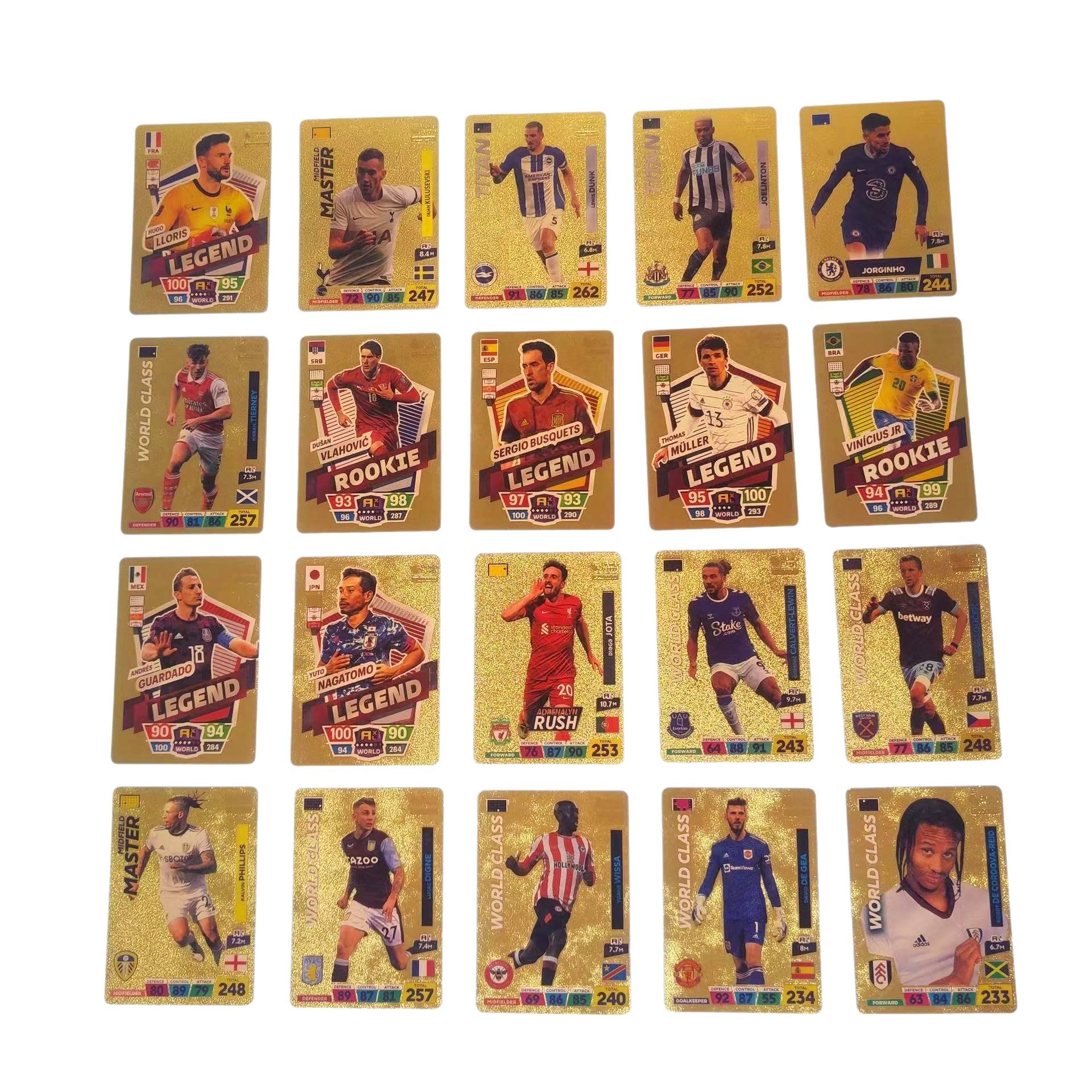 The star card next to the European Cup is a cross-border sale of gold and silver cards in English