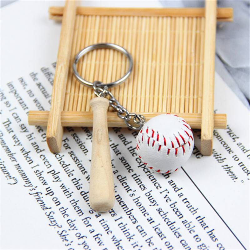 Creative new boutique keychain Bulletin Black Badminton Badminton Baseball Baseball Gift Simulation Metal Tennis