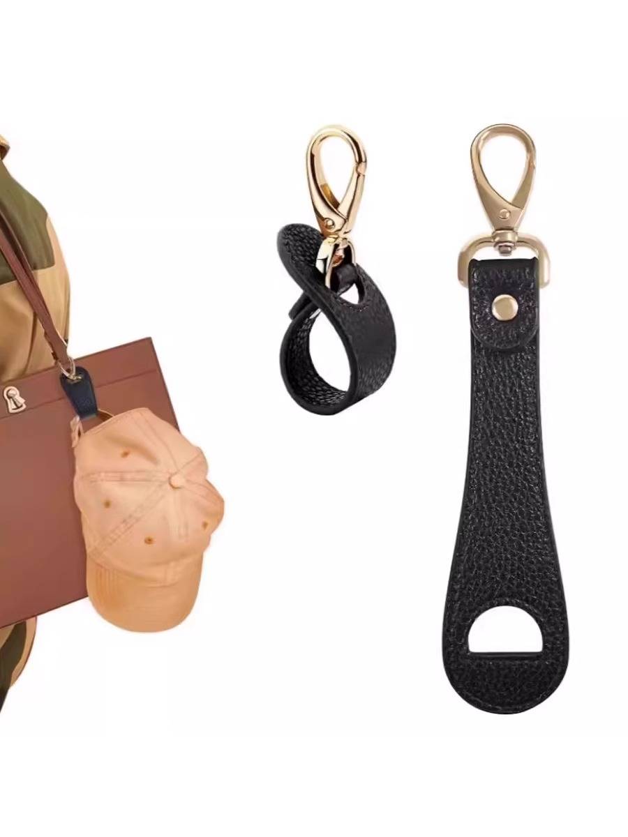 Outdoor Travel Hat Filled Scarf buckle Pu leather handbag cap