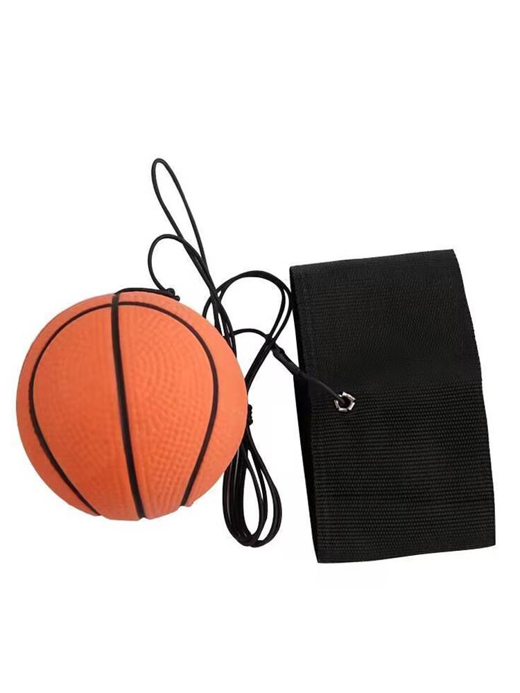 Wrist elastic ball with rope rubber throwing ball, children, elderly, exercise reactive threw back force ball to relieve stuffy artifact