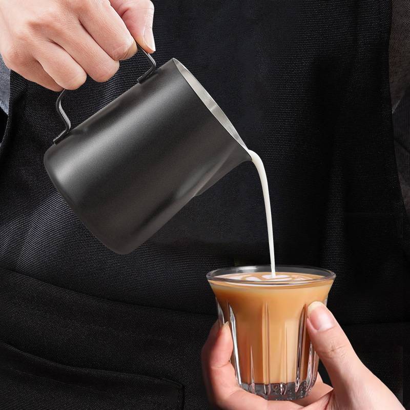 Coffee Pluscurry Cup Pulling Flower Tank 304 Stainless Steel Pull Flower Artifact Milk Bubble Cup Sipping Music Make Milk Bubble Cup
