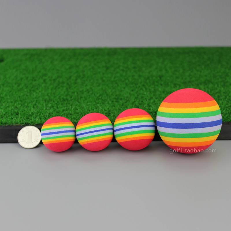 New golf ball five -color cat ball Rainbow Rainbow Room indoor practice ball EVA color ball bubble ball toy ball 4 size