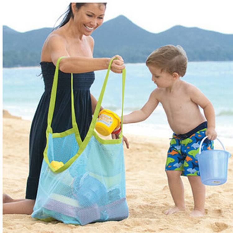 New product children's beach toy receiving bags to play sand tool baby swimming large capacity net bag outdoor beach bag
