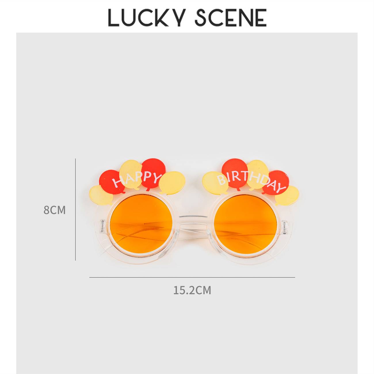Transparent orange balloon