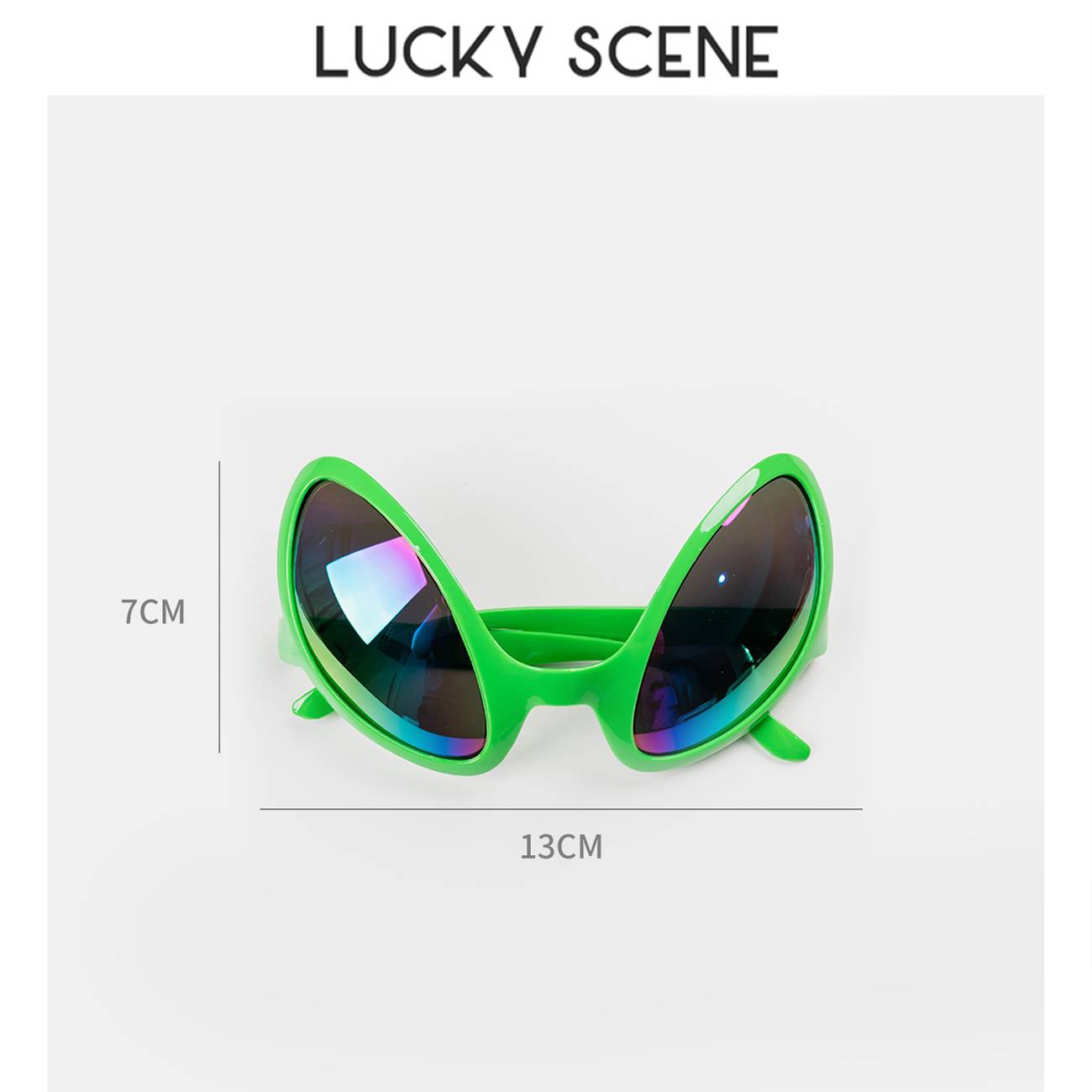 Green frame color film alien