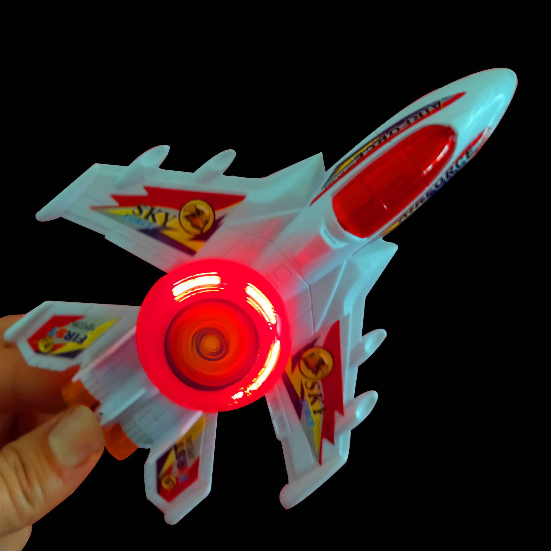 4 light -glowing line aircraft