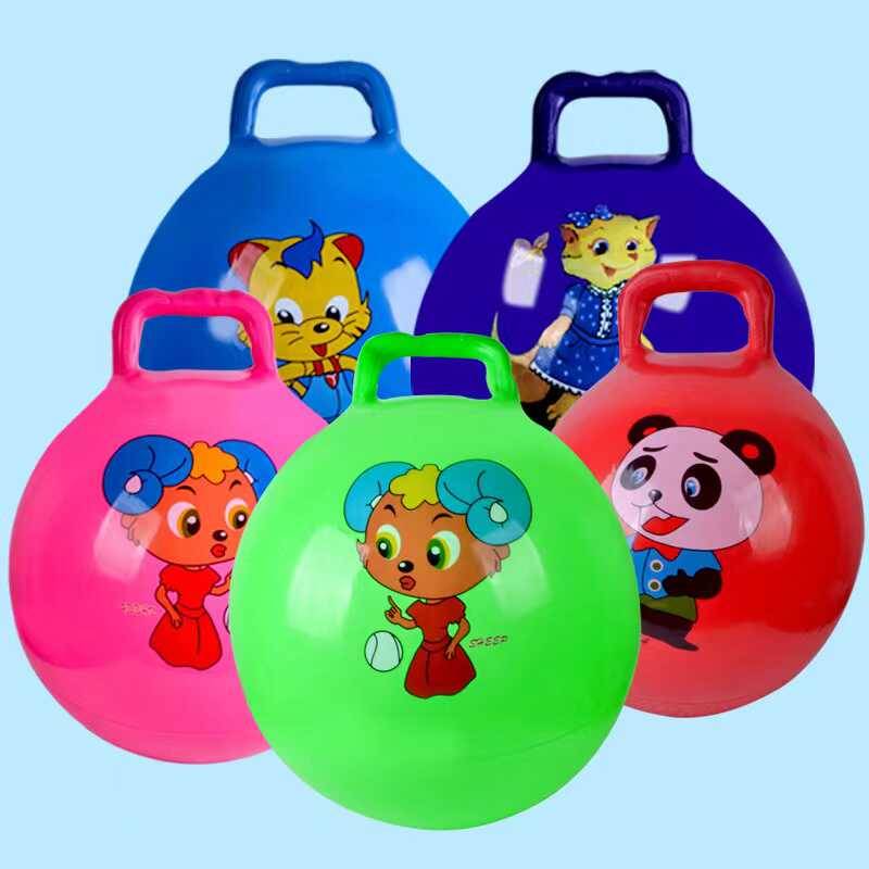 Thickened sheep -kick big cartoon handle jumper jumper shooting ball shooting ball inflatable toys fitness yoga ball stall
